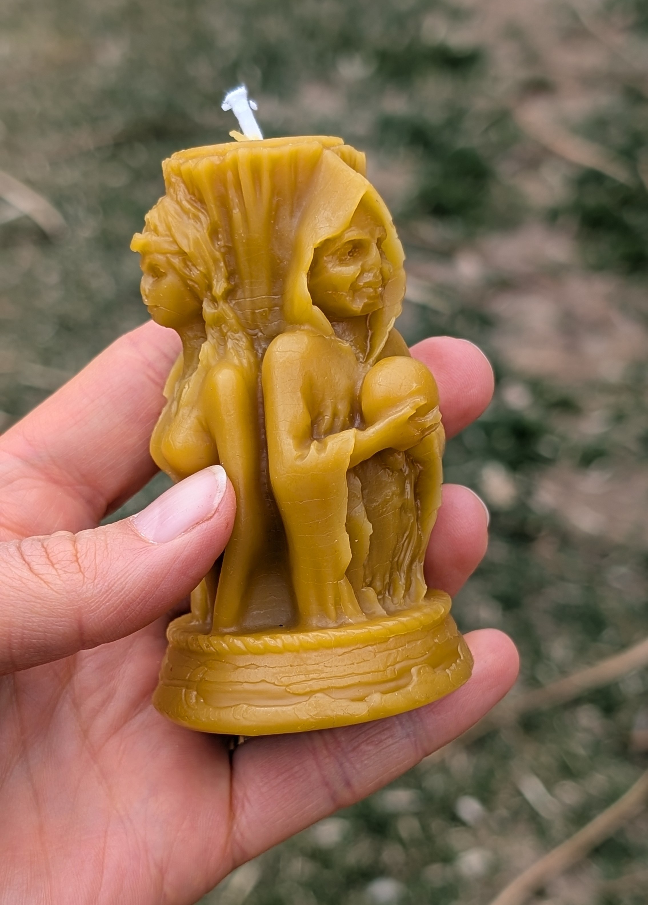 THREE GODDESSES CANDLE - 100% Beeswax