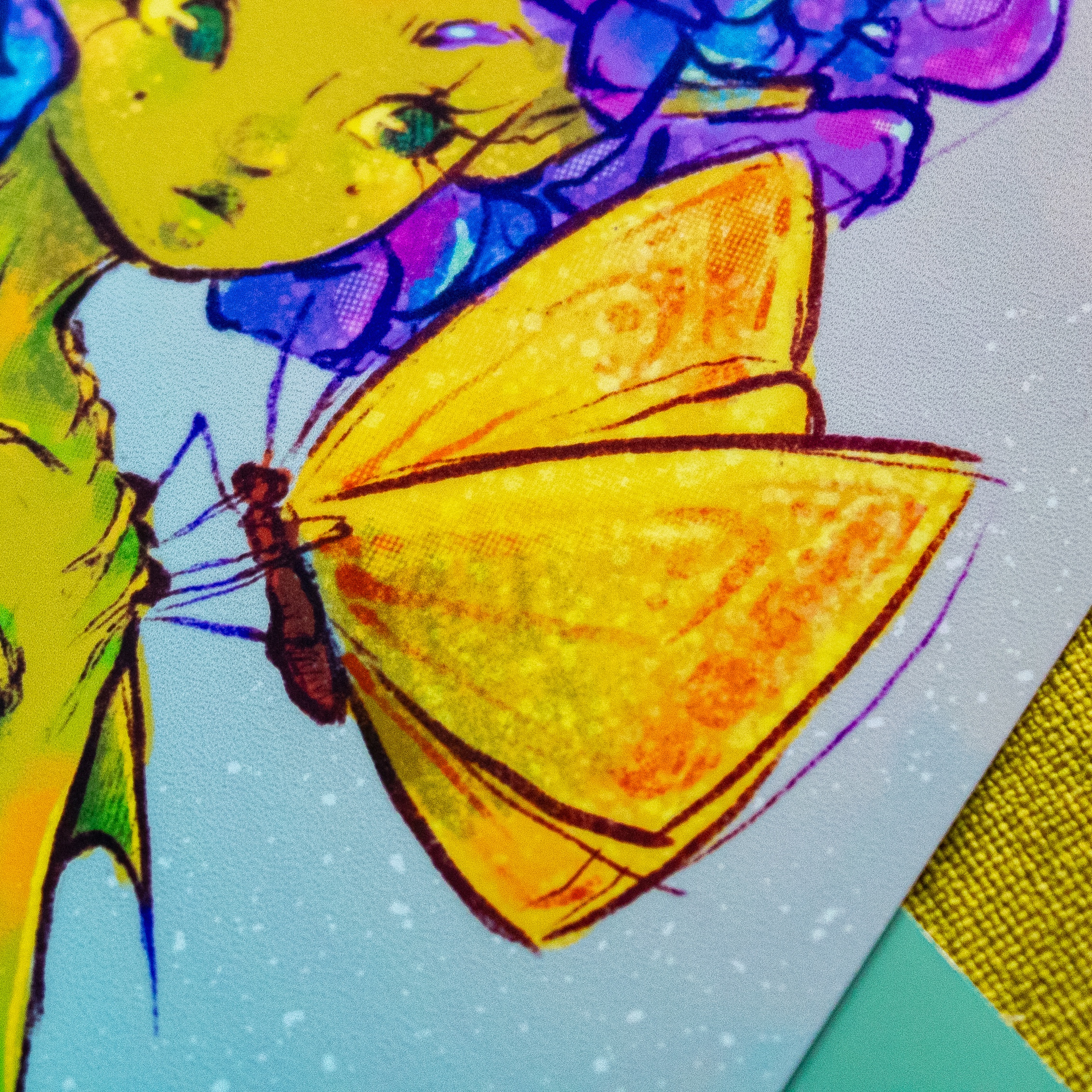 Hydrangea Fairy Square Print