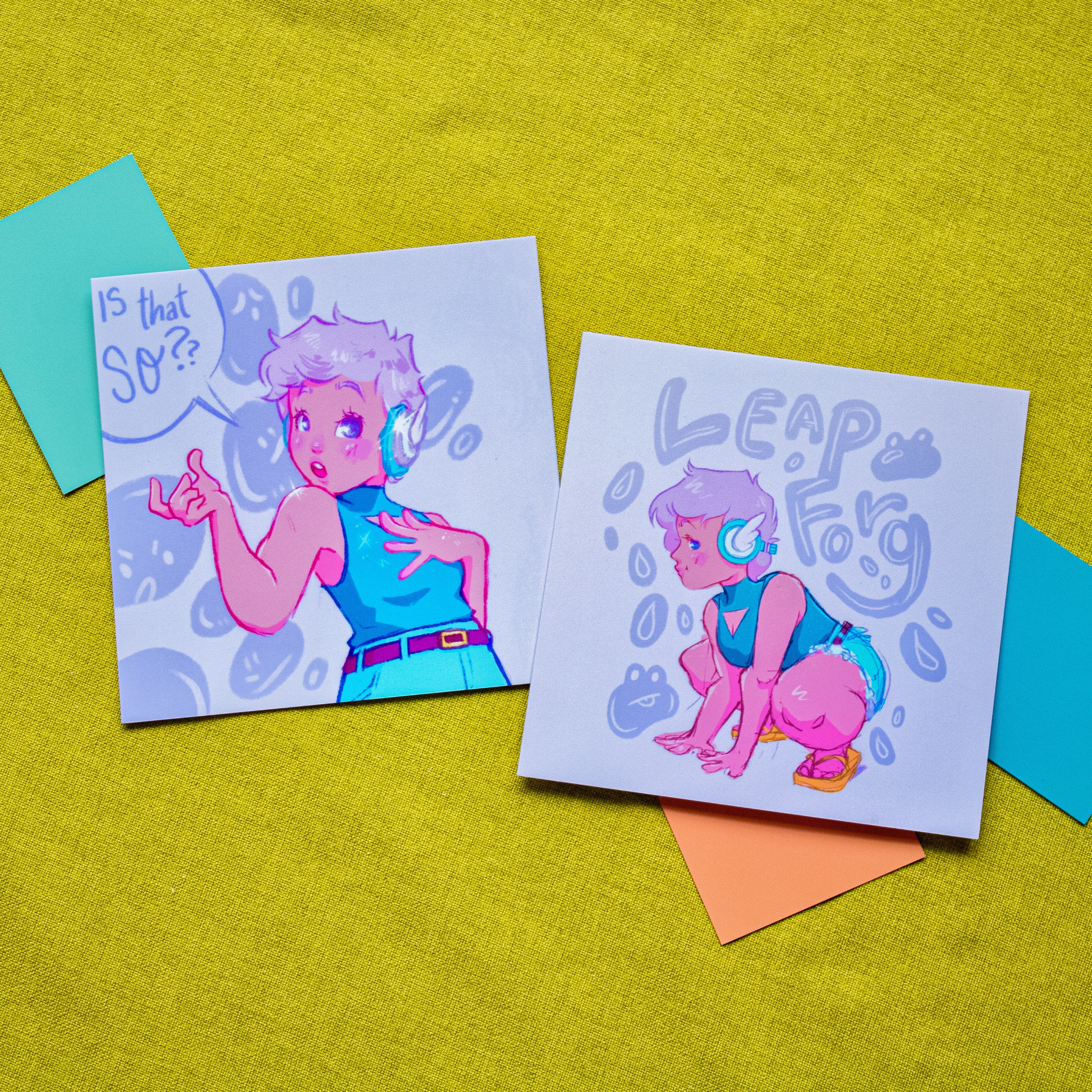 Forg Girl Series Square Prints