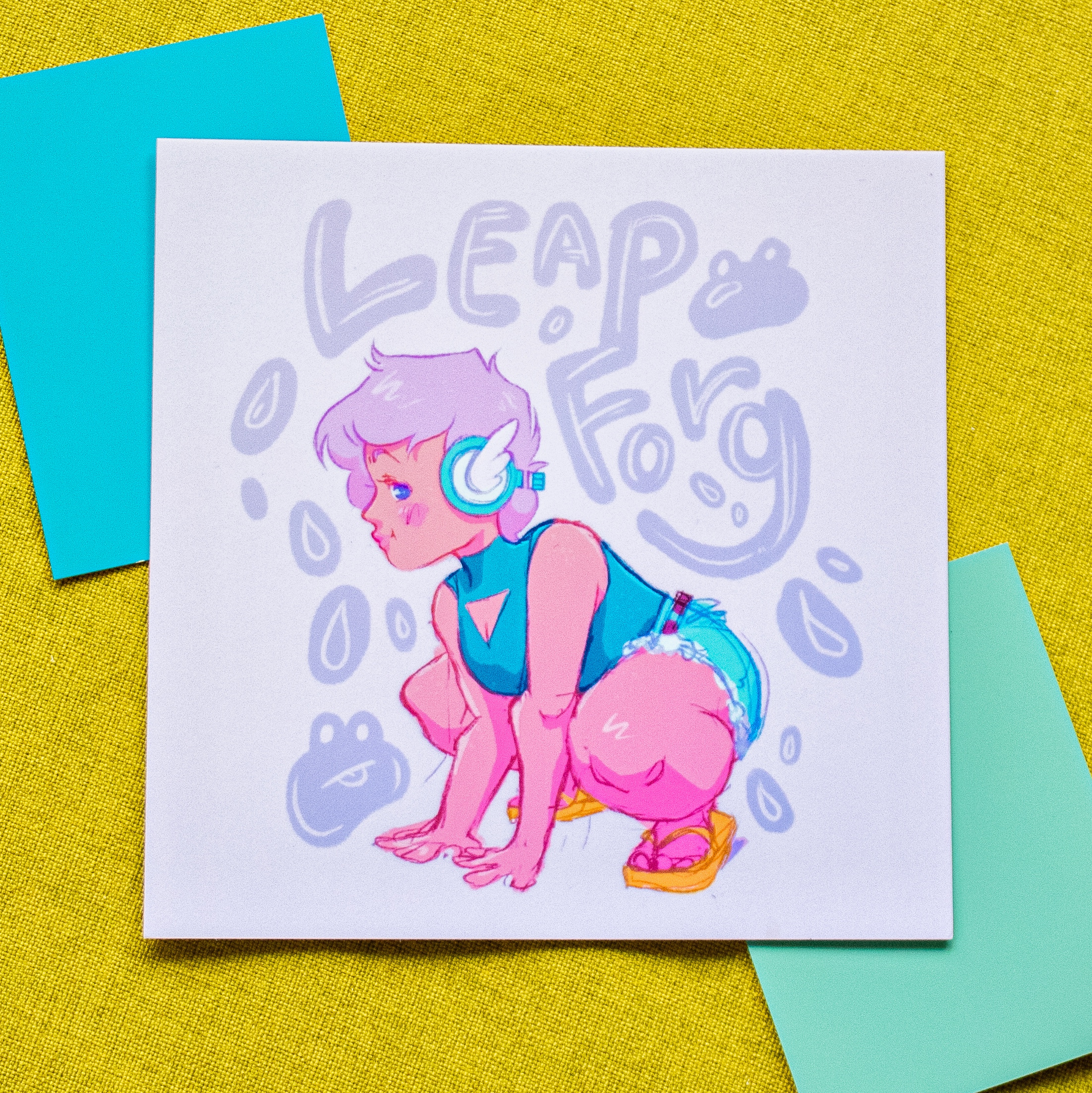 Forg Girl Series Square Prints