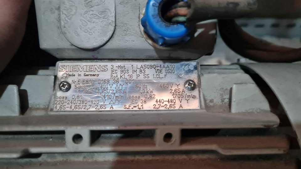 motor eléctrico Siemens 1.5hp