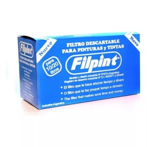 Filtro descartable para pintura filpint caja x 50u 10/20