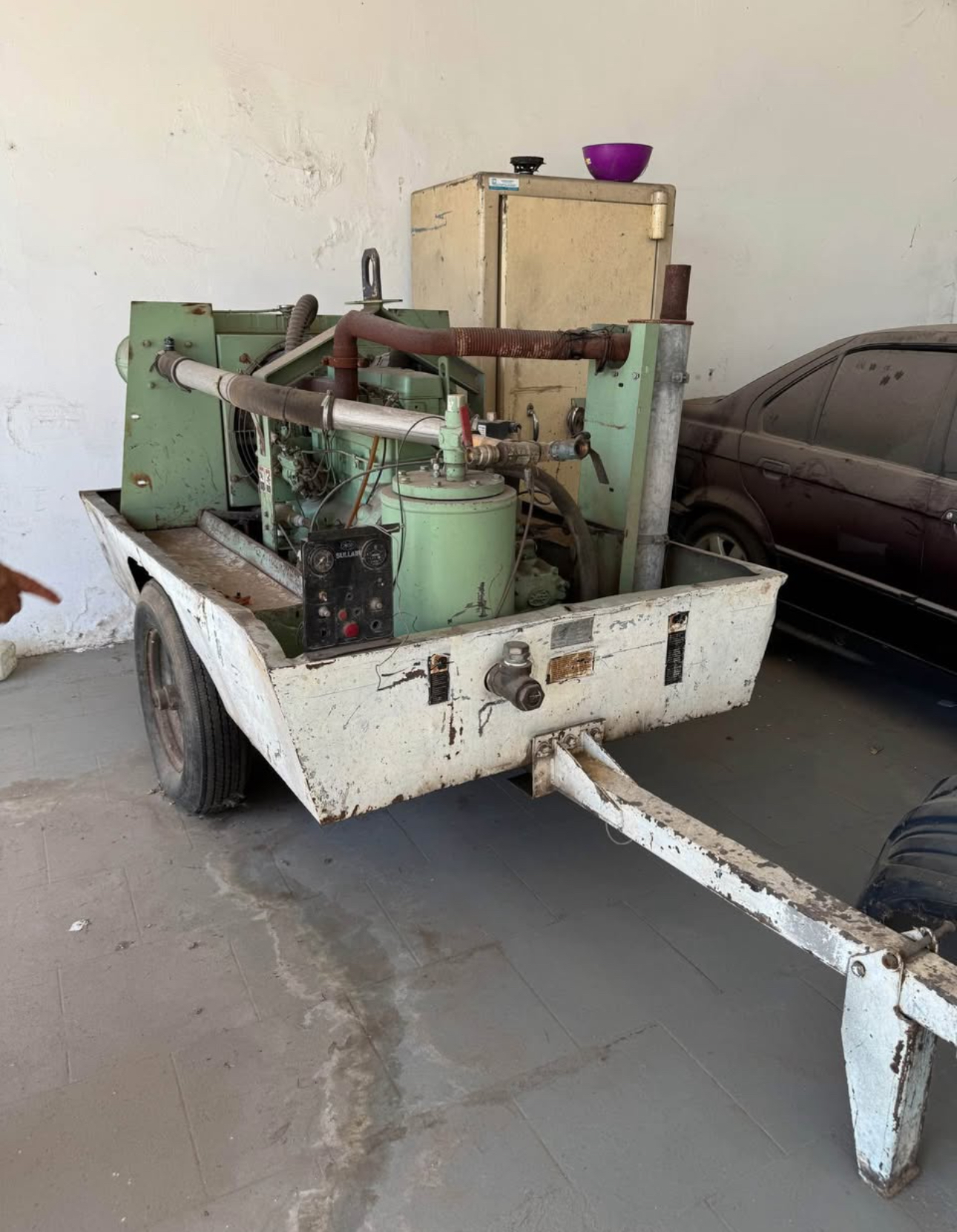 Motocompresor sullair 185q diésel con motor John Deere