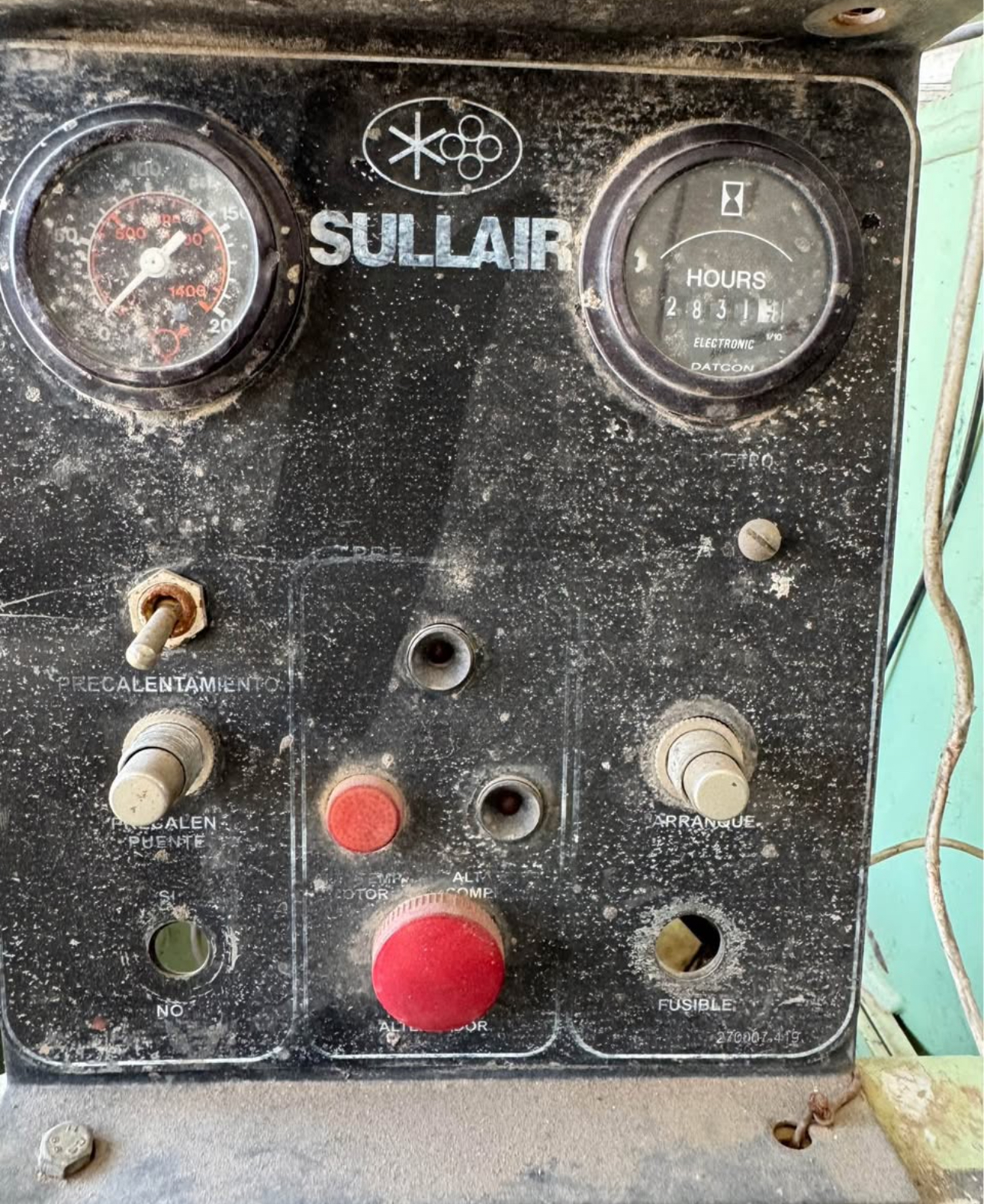 Motocompresor sullair 185q diésel con motor John Deere