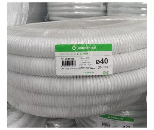 Corrugado 40 gendord  x25mts