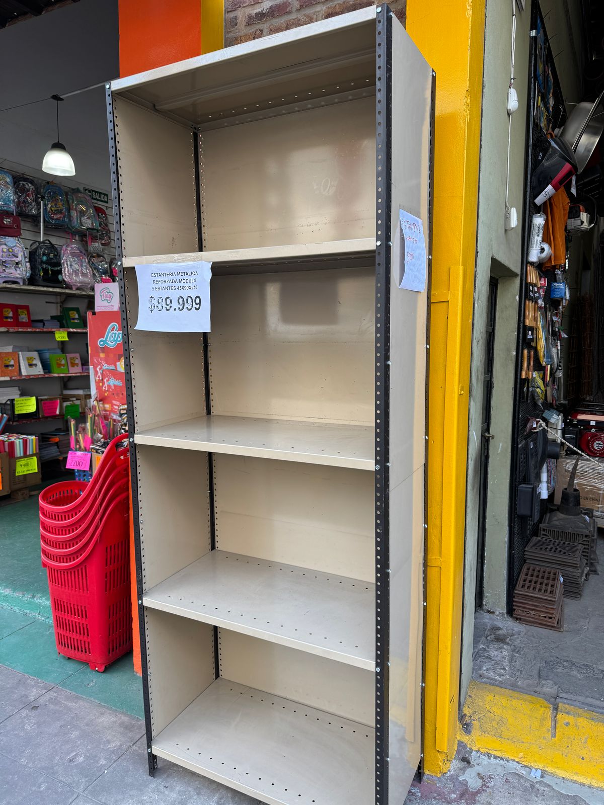 Estanteria Metalica modulo cerrado con 5 estantes 45x90x200