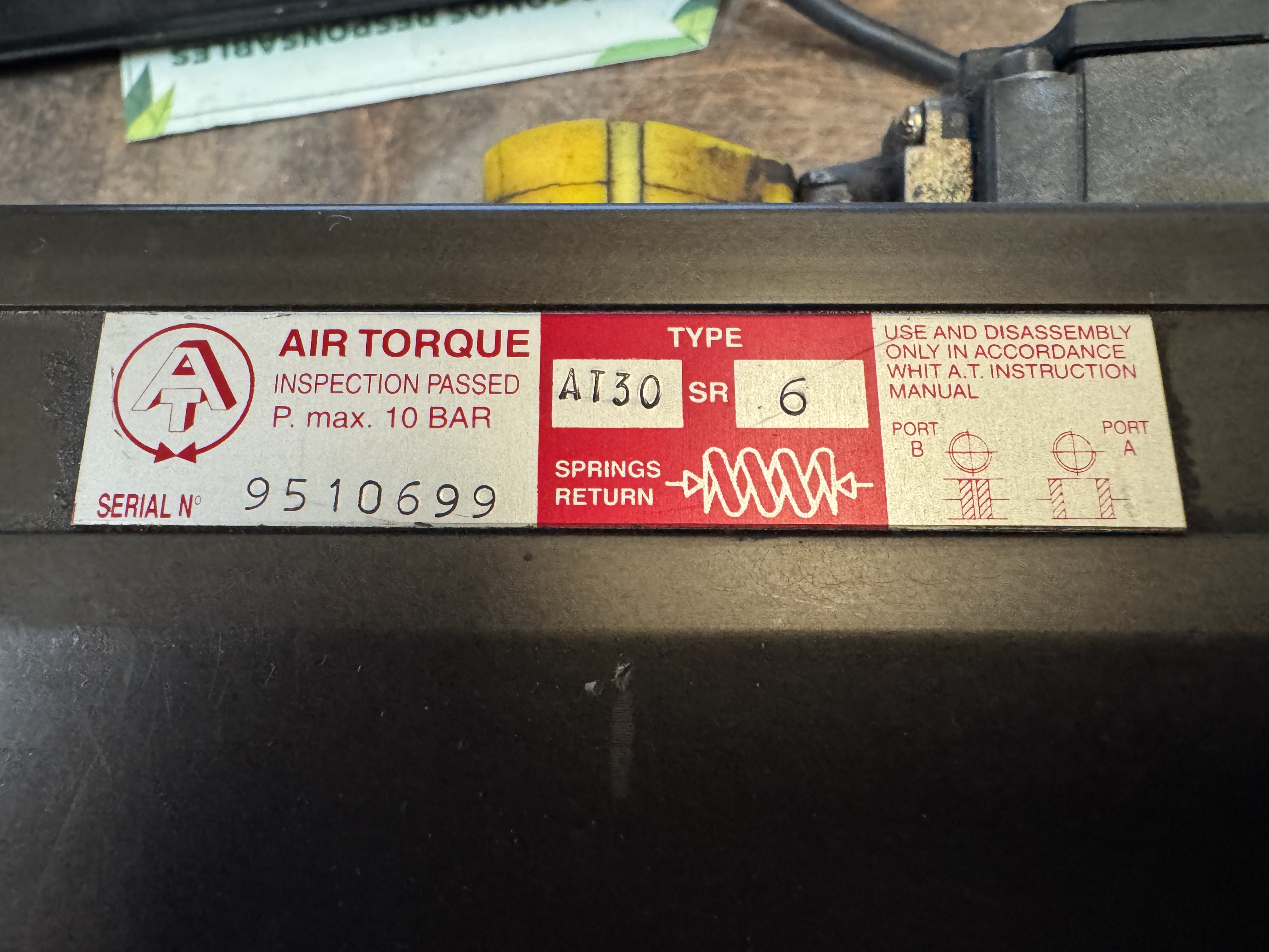 Air torque actuador at130 sr6 