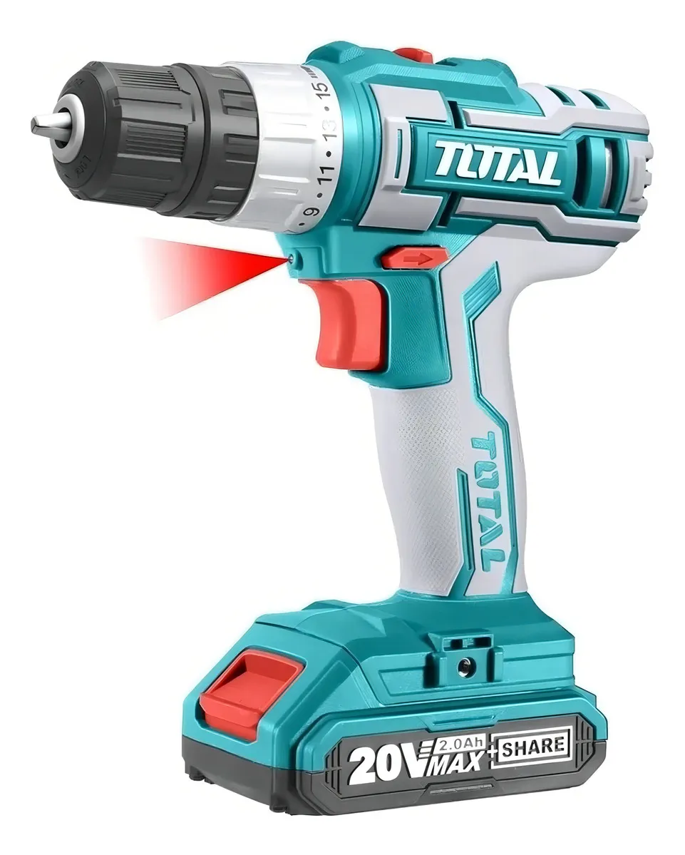 Atornillador Total 20v con 2 baterias y cargador 