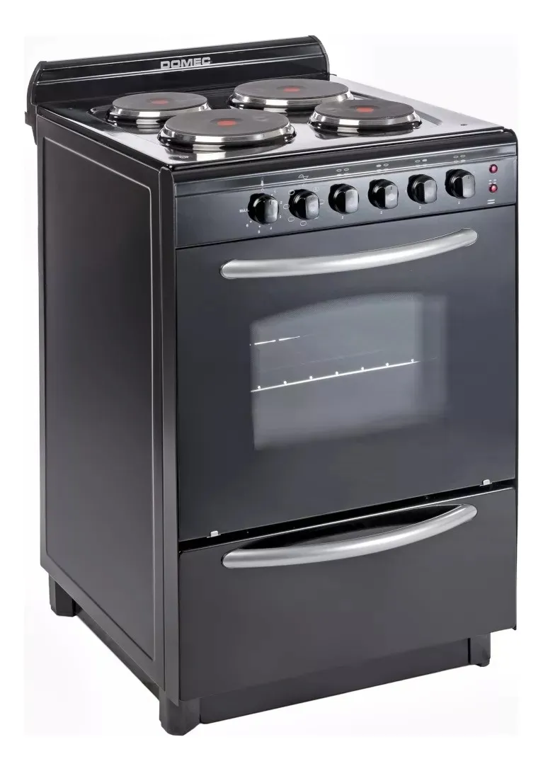 Cocina Eléctrica Domec Ceang 50cm Negro Parrilla 