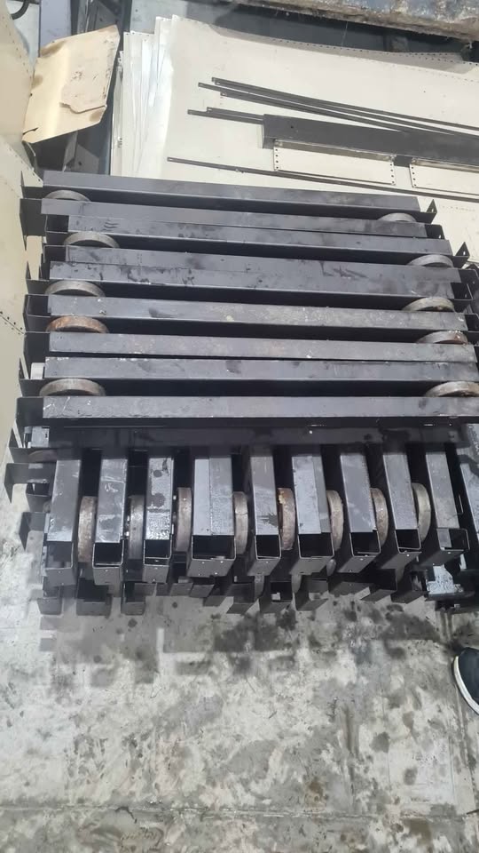 Estructura con 2 rulemanes para portón corredizo carros 