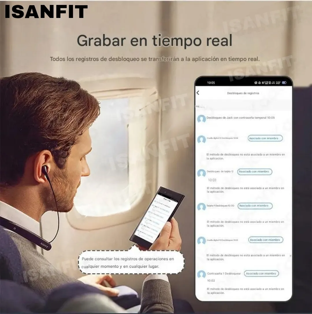 Cerradura Biometrica Inteligente Digital Huella Tarjeta App Negro