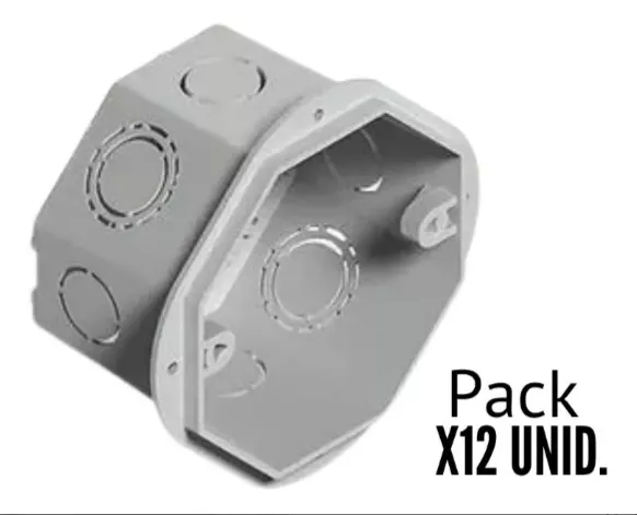 Caja Embutir Pvc Octogonal Chica Genrod X 12 Unidades