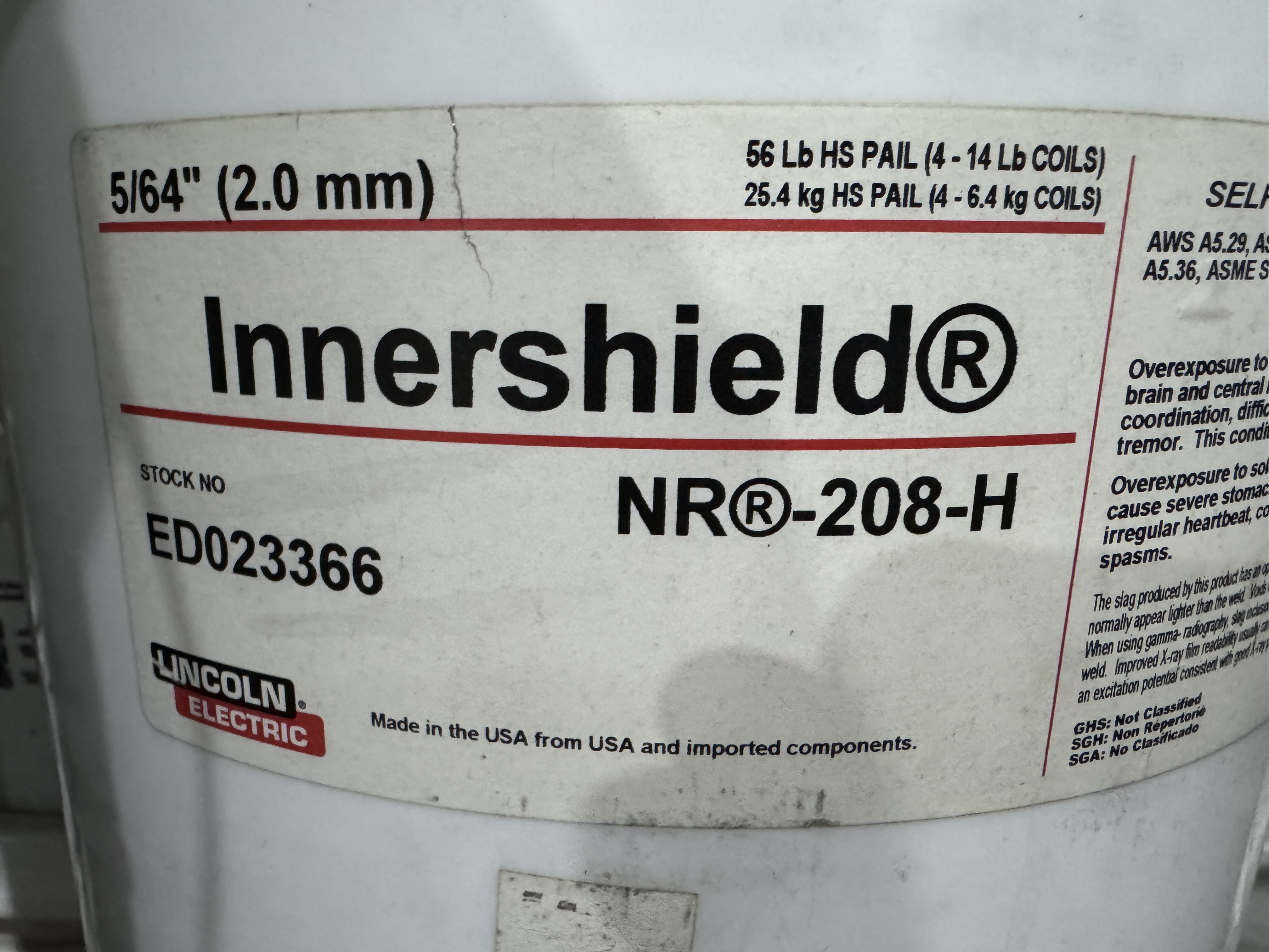 Lote de Alambre Innershield® NR-208-H x 609kg 