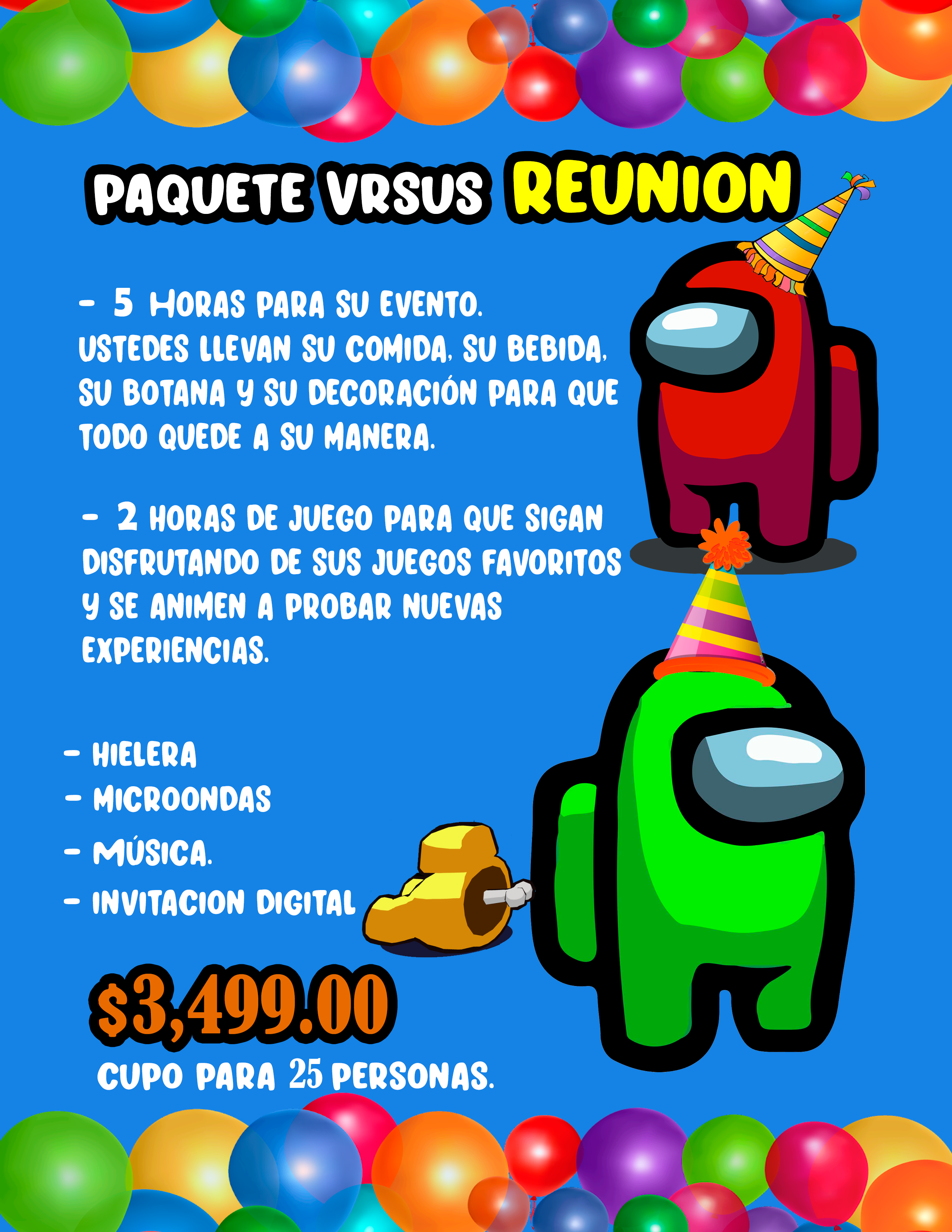 Paquete REUNION - $3,499.00