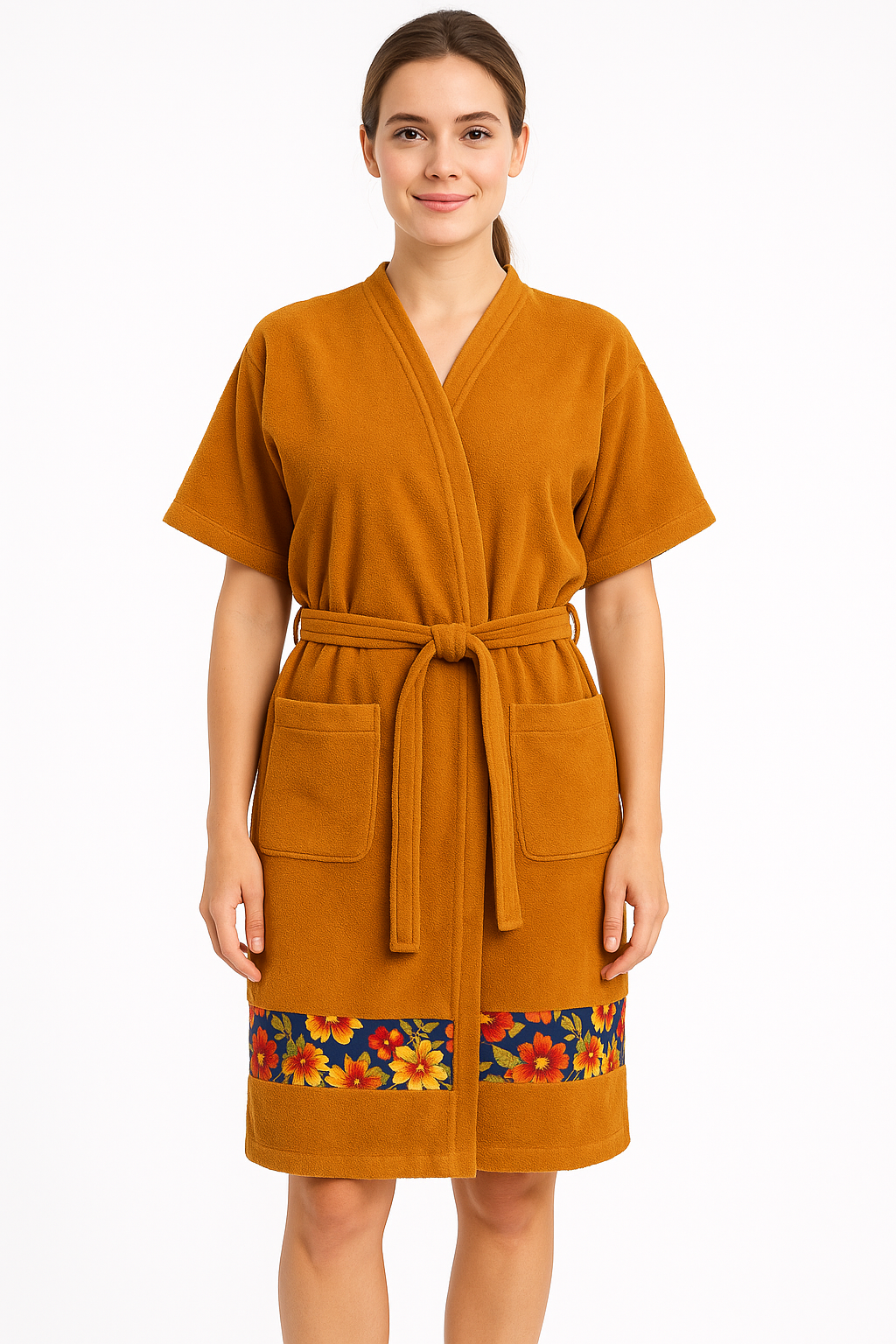 Velvet Touch Printed Bathrobe