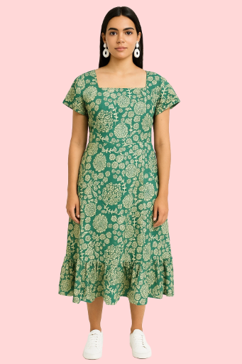 Digital Floral Dress
