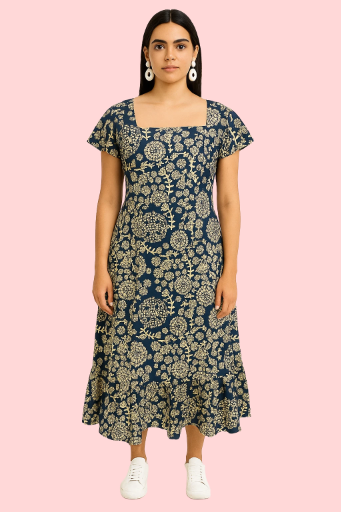 Digital Floral Dress