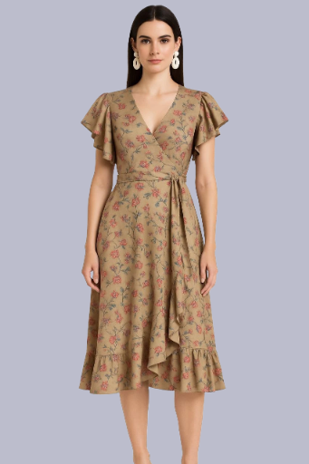Floral Wrap Dress