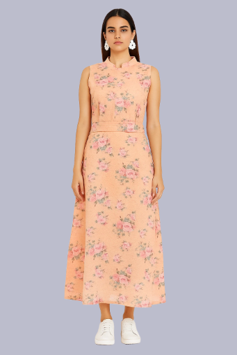 Floral Mandarin Collar Co-ord Set 