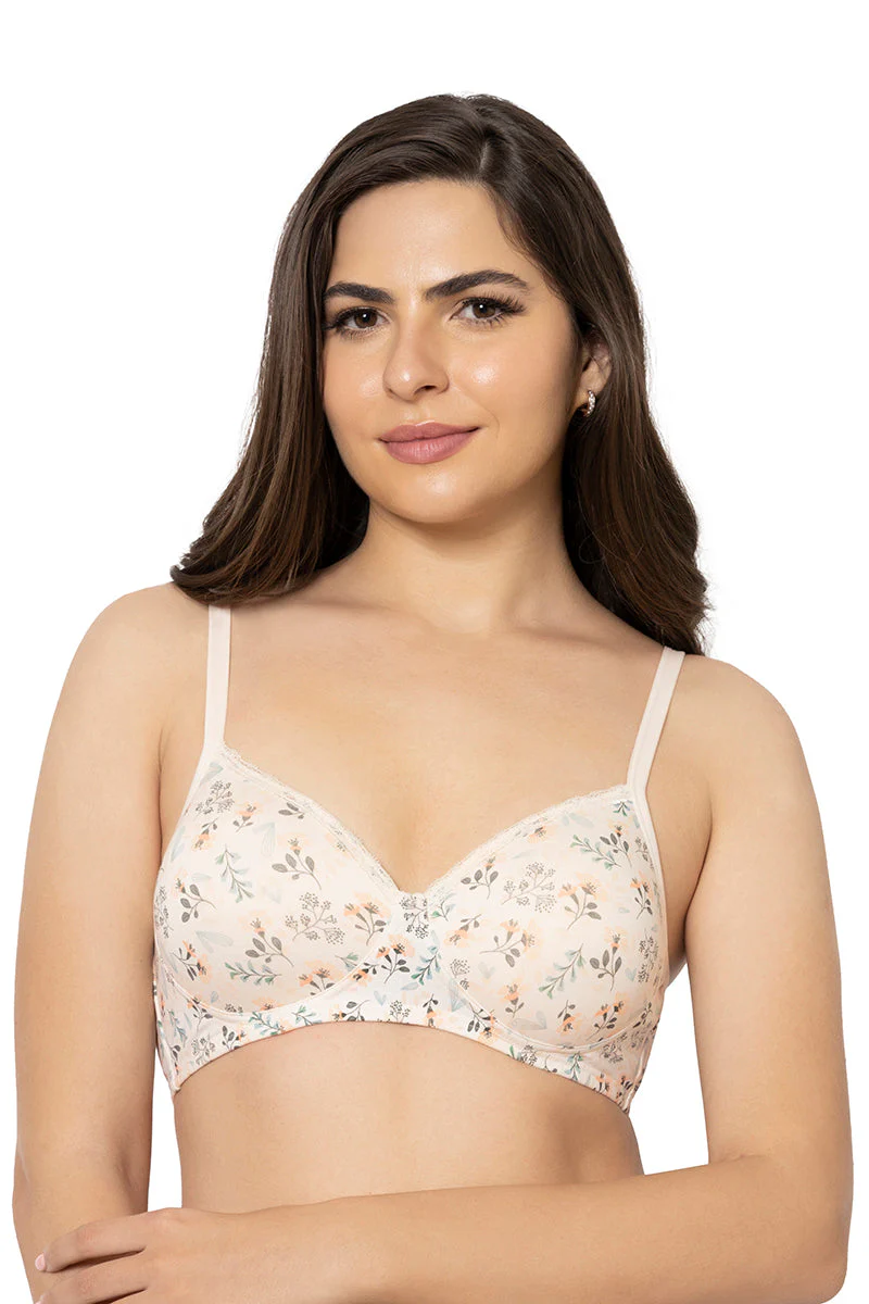 Amante. Cotton Casuals Padded Non-Wired Printed T-Shirt Bra
