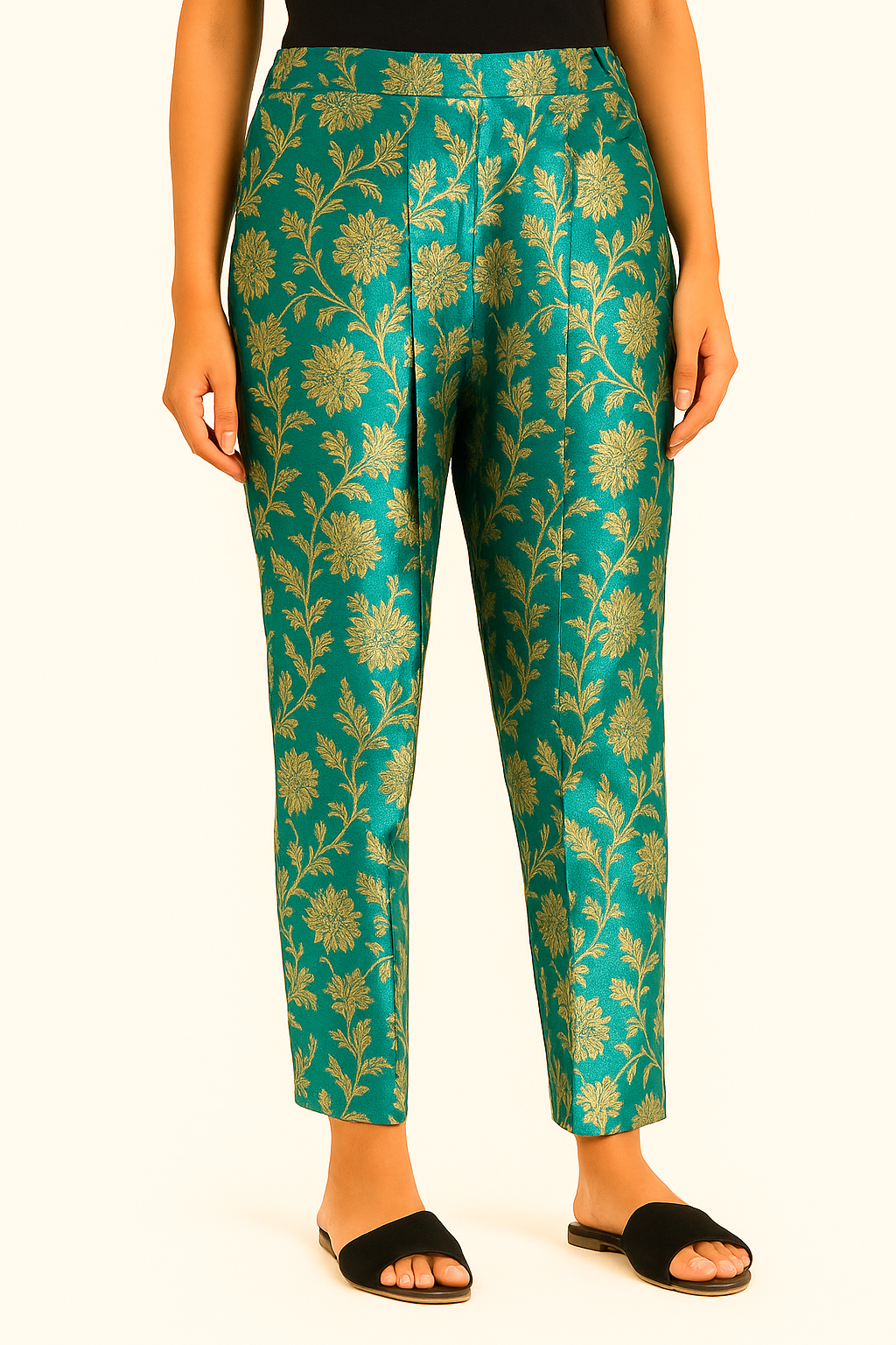 Festive Brocade Tapered Pants