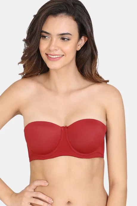 Zivame Beautiful Basics Padded Wired 3/4th Coverage Strapless Bra