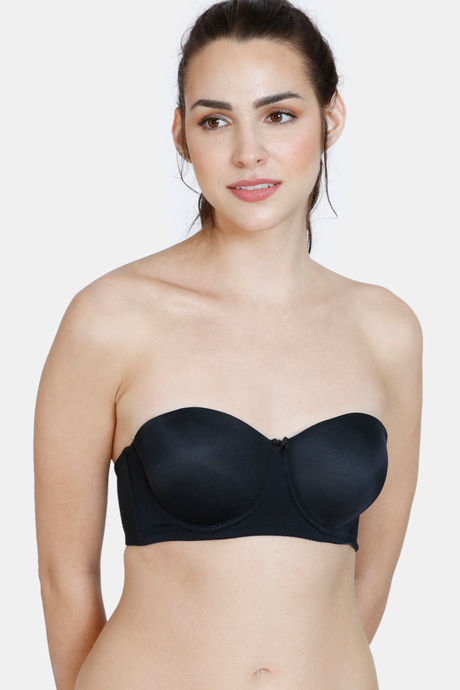 Zivame Beautiful Basics Padded Wired 3/4th Coverage Strapless Bra