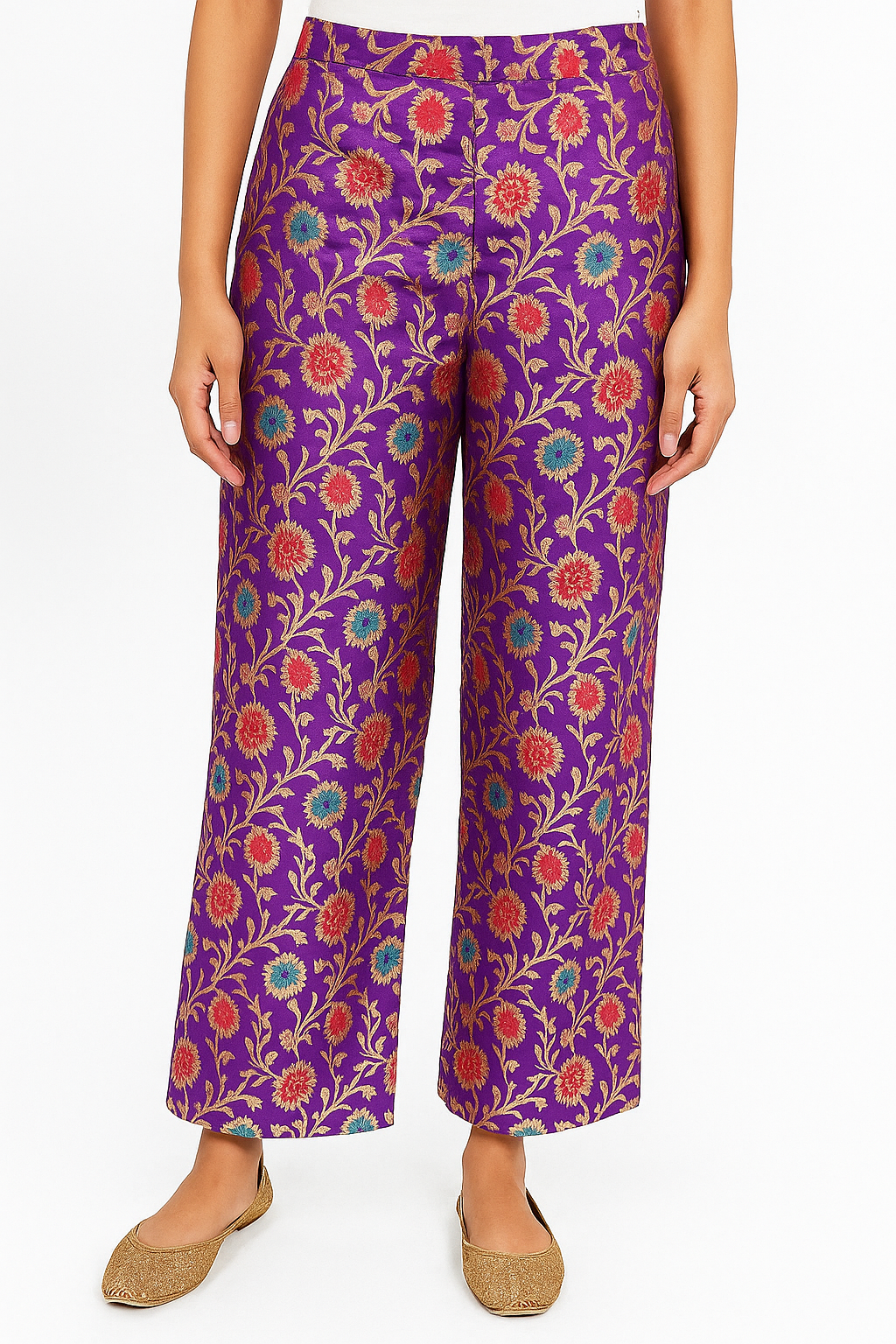 Women’s Brocade Loose Bottom Pants