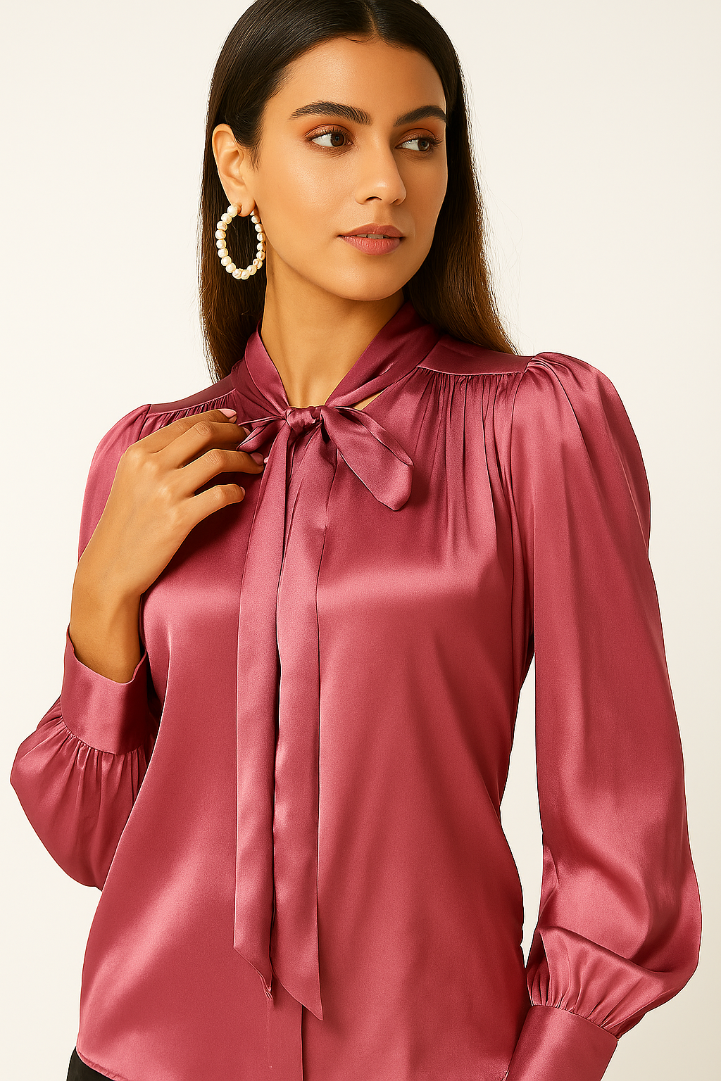 Satin Bow-Tie Top