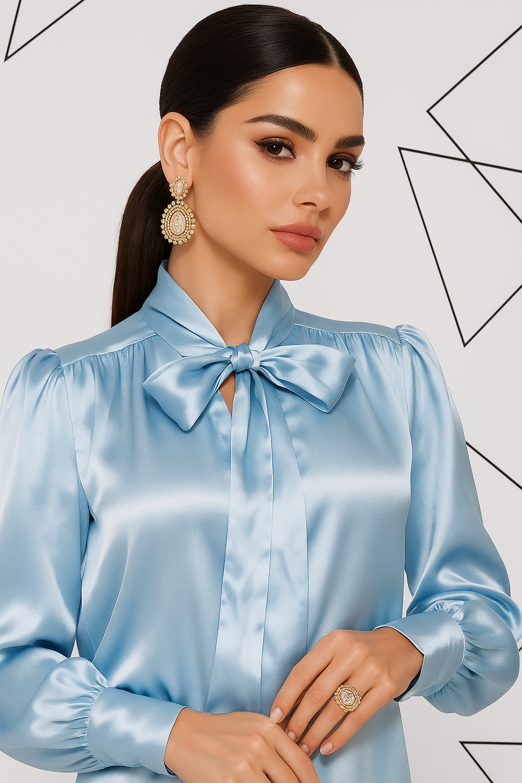 Satin Bow-Tie Top