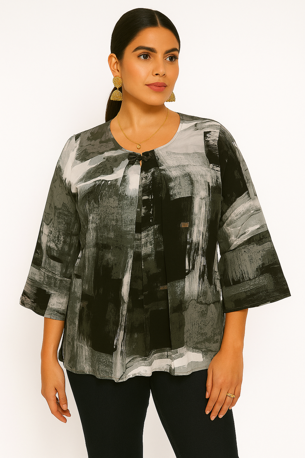 Abstract Print Blouse
