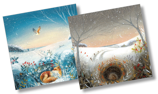 Christmas Card Pack of 10 (2 designs in each pack) - 5 different pack designs