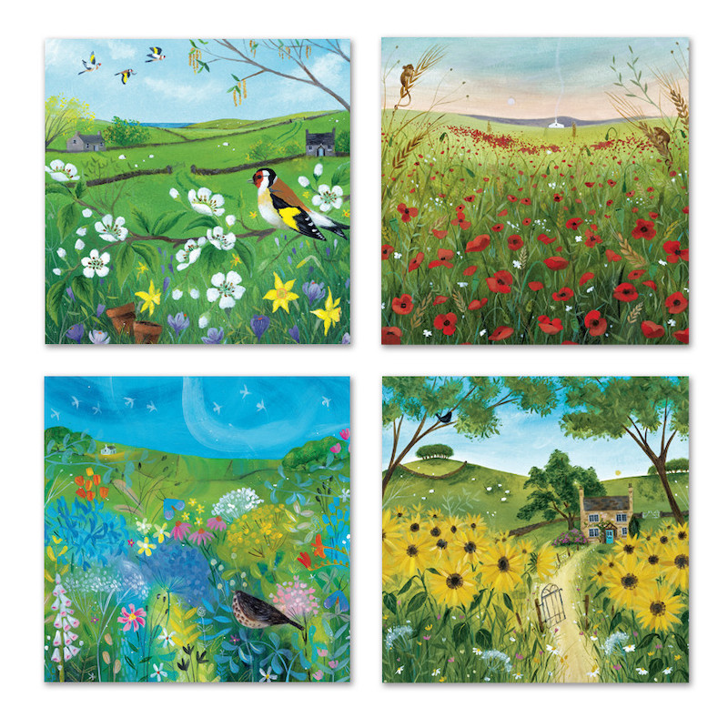 Set of 8 Notelets with 4 designs per pack, Four different packs to choose from