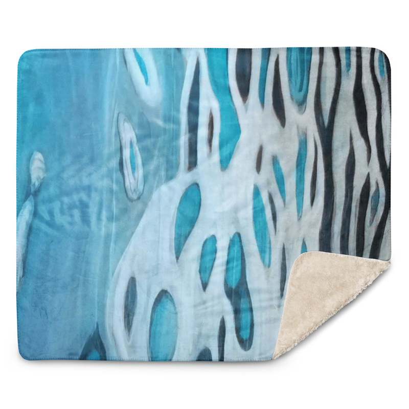 Manta con diseño abstracto de agua