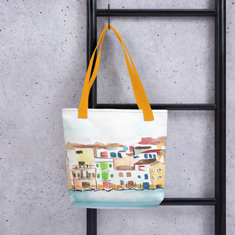 Bolso tote con diseño de acuarela