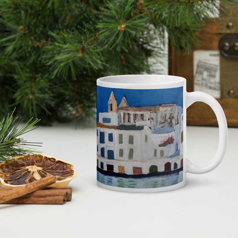 Taza de cerámica decorativa riueto esglesia