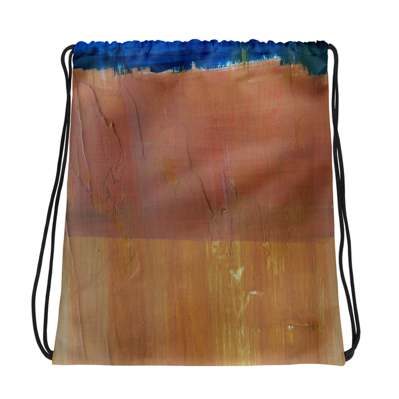 Bolsa tipo saco con diseño artístico