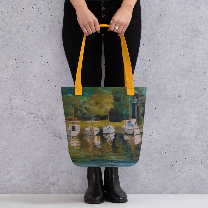 Bolso estampado con arte náutico