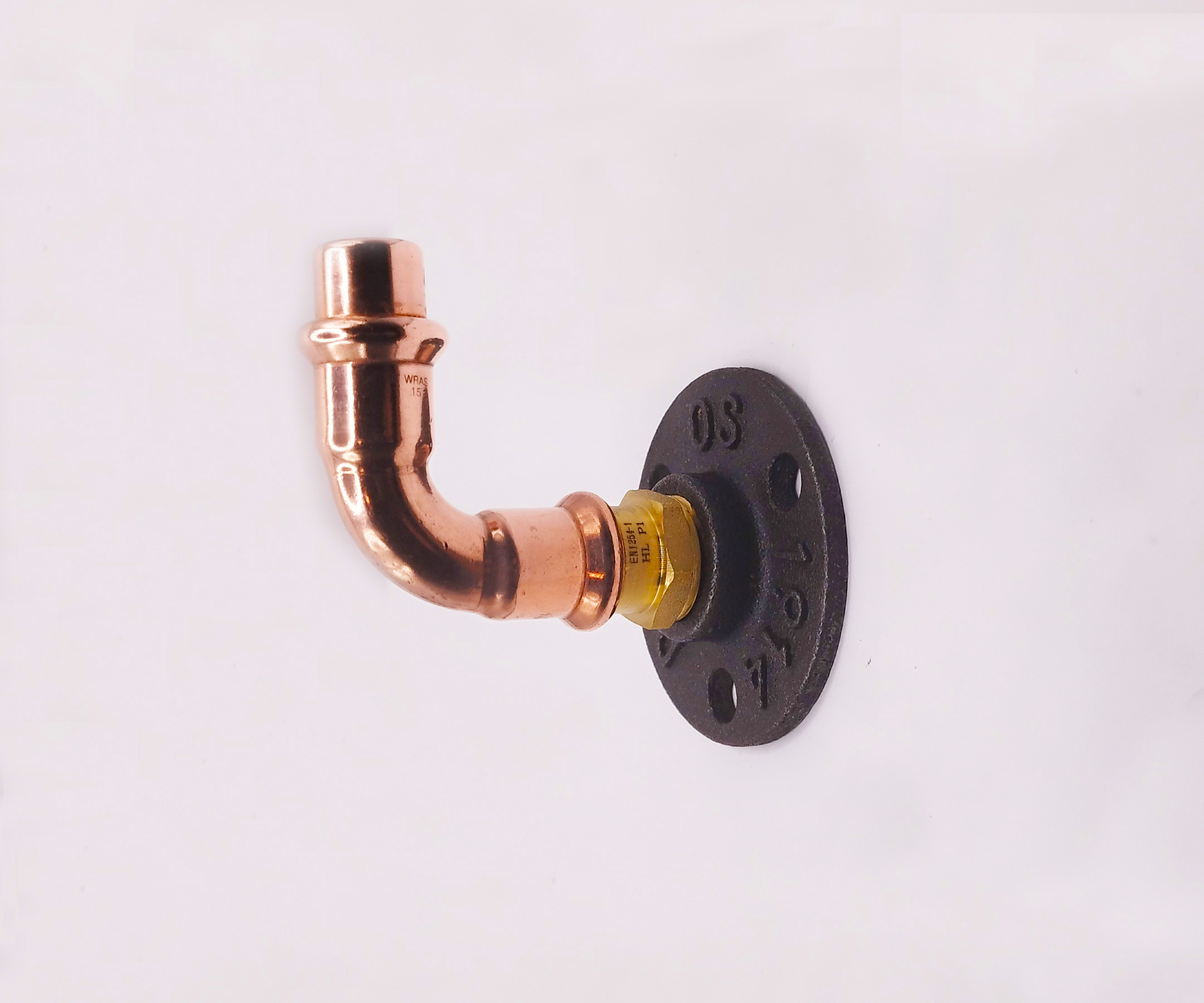 Copper coat hook / curtain tie back