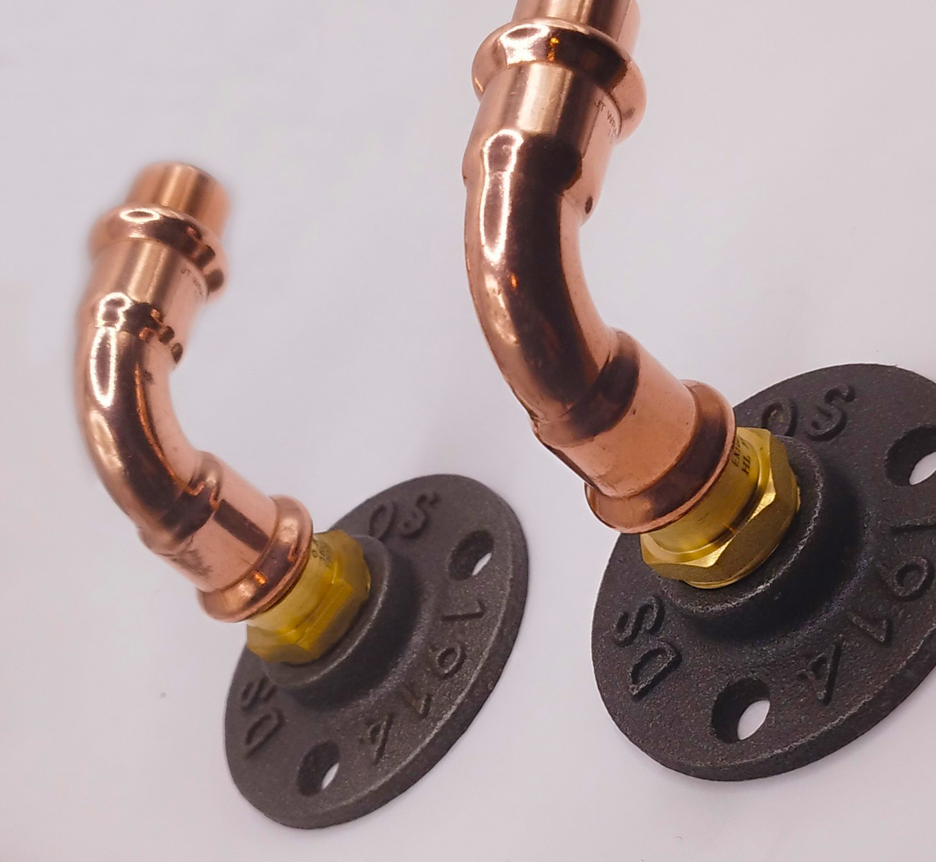 Copper coat hook / curtain tie back