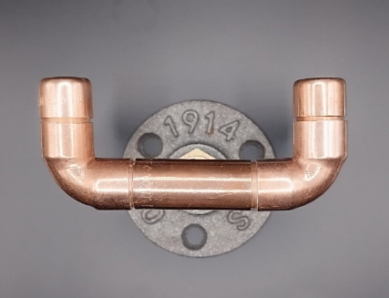 Copper double coat hook