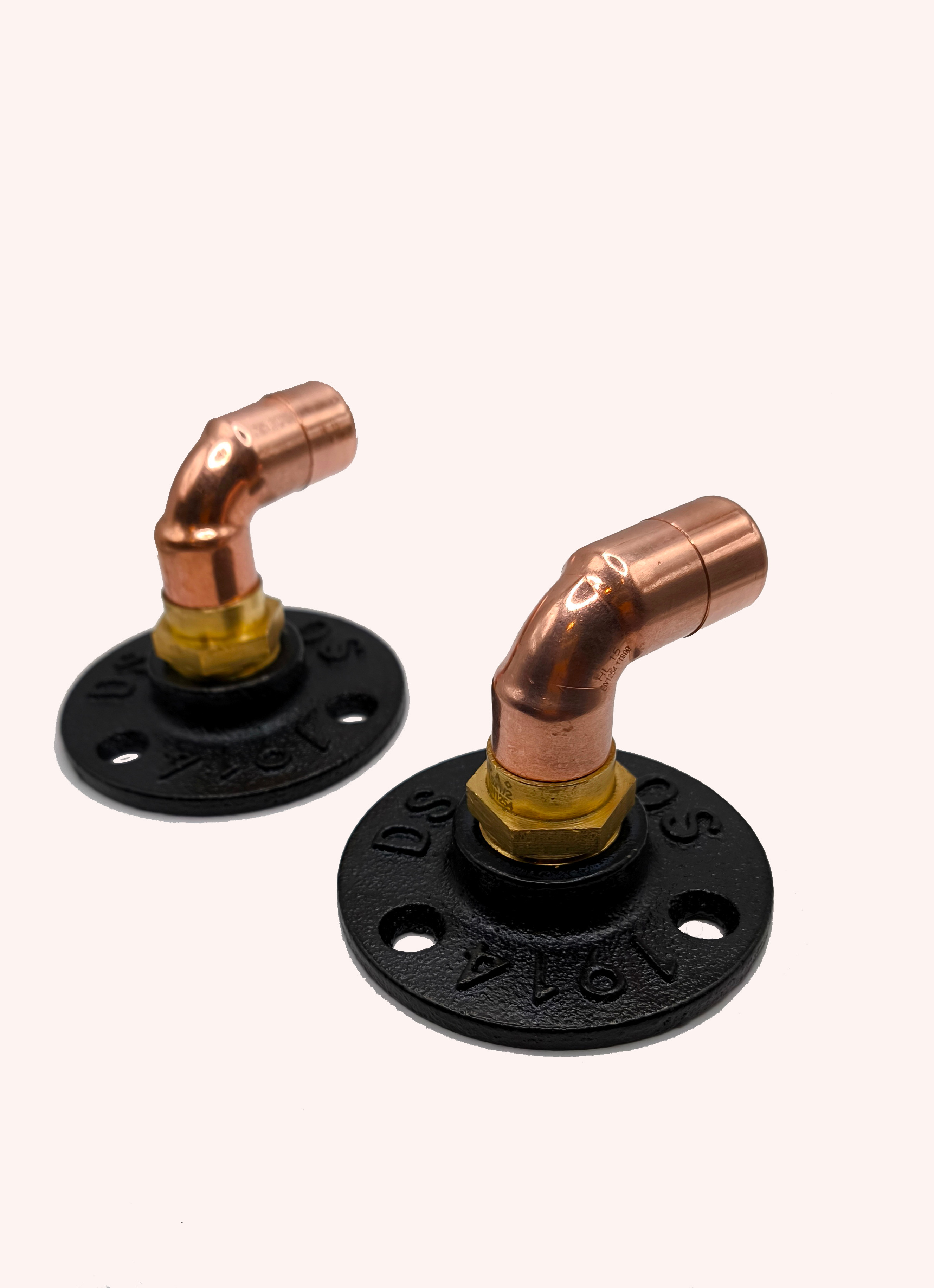 Copper coat hook / curtain tie back - V2