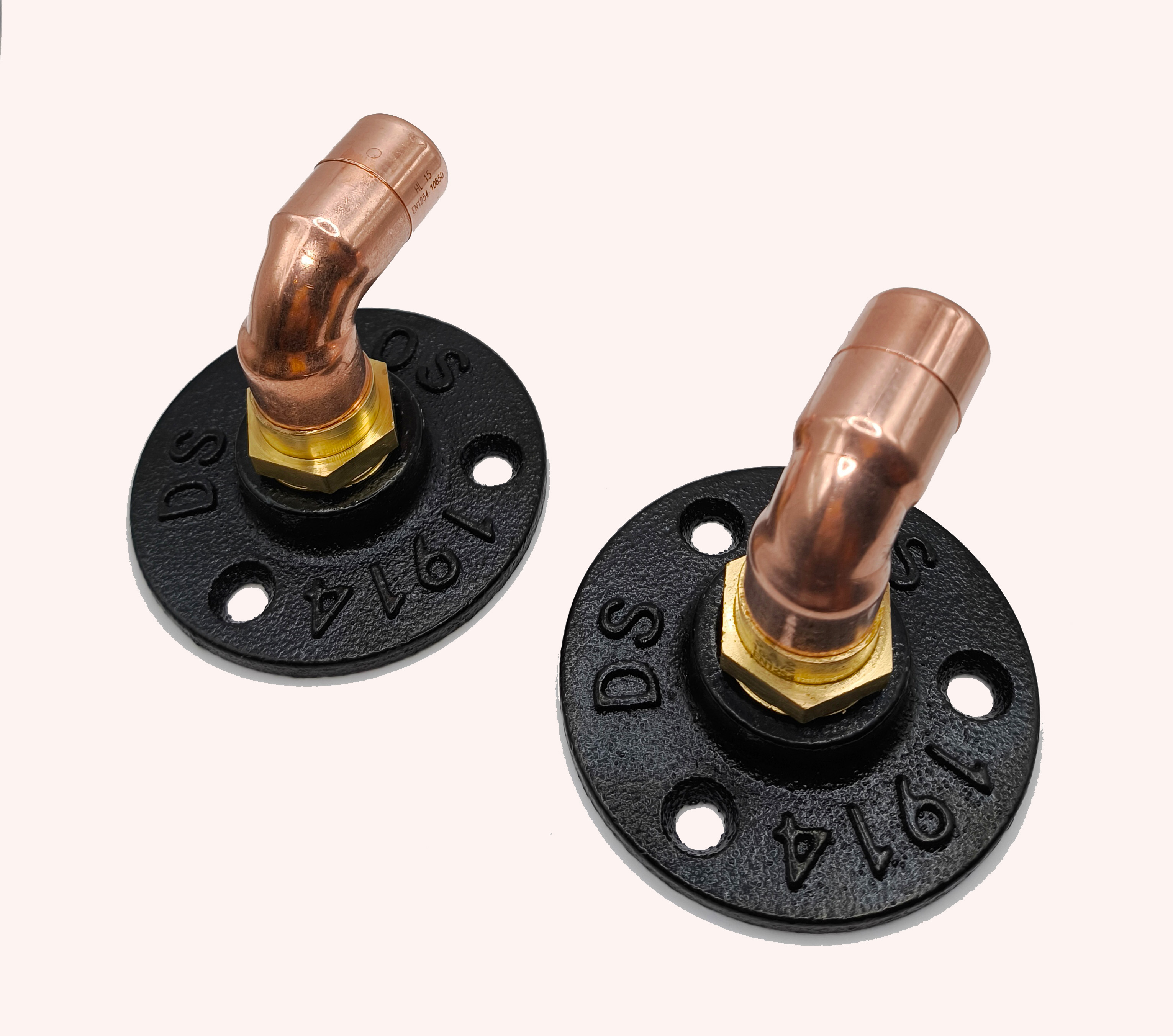 Copper coat hook / curtain tie back - V2