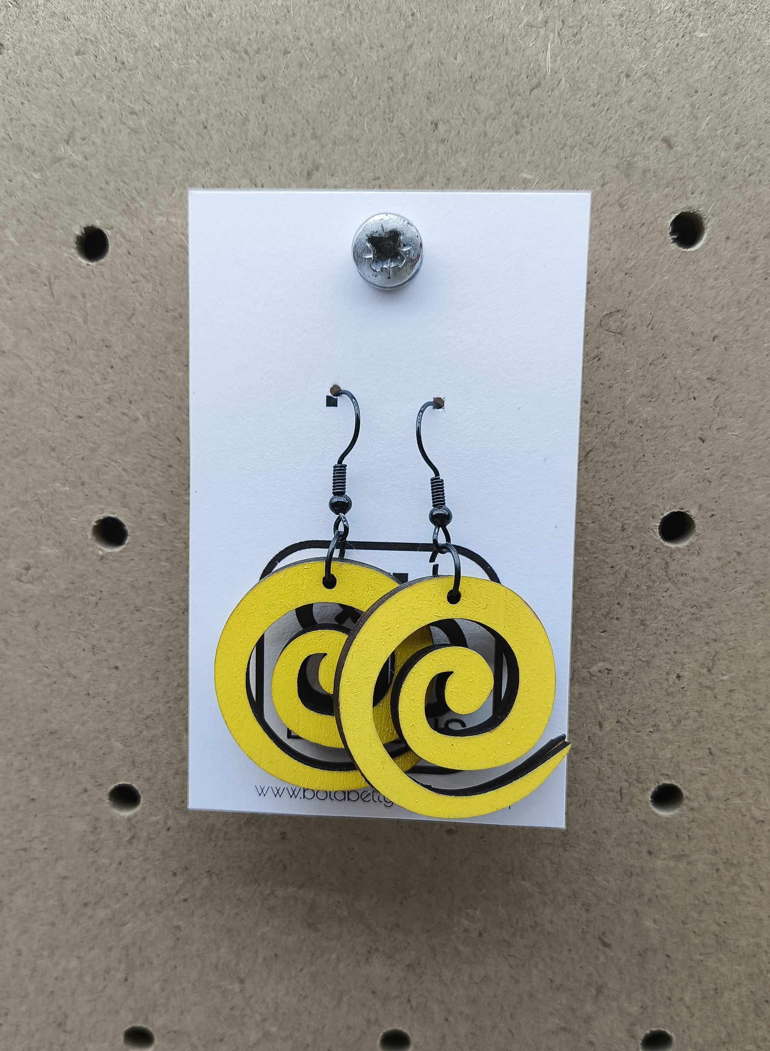 Spiral Wooden Earrings