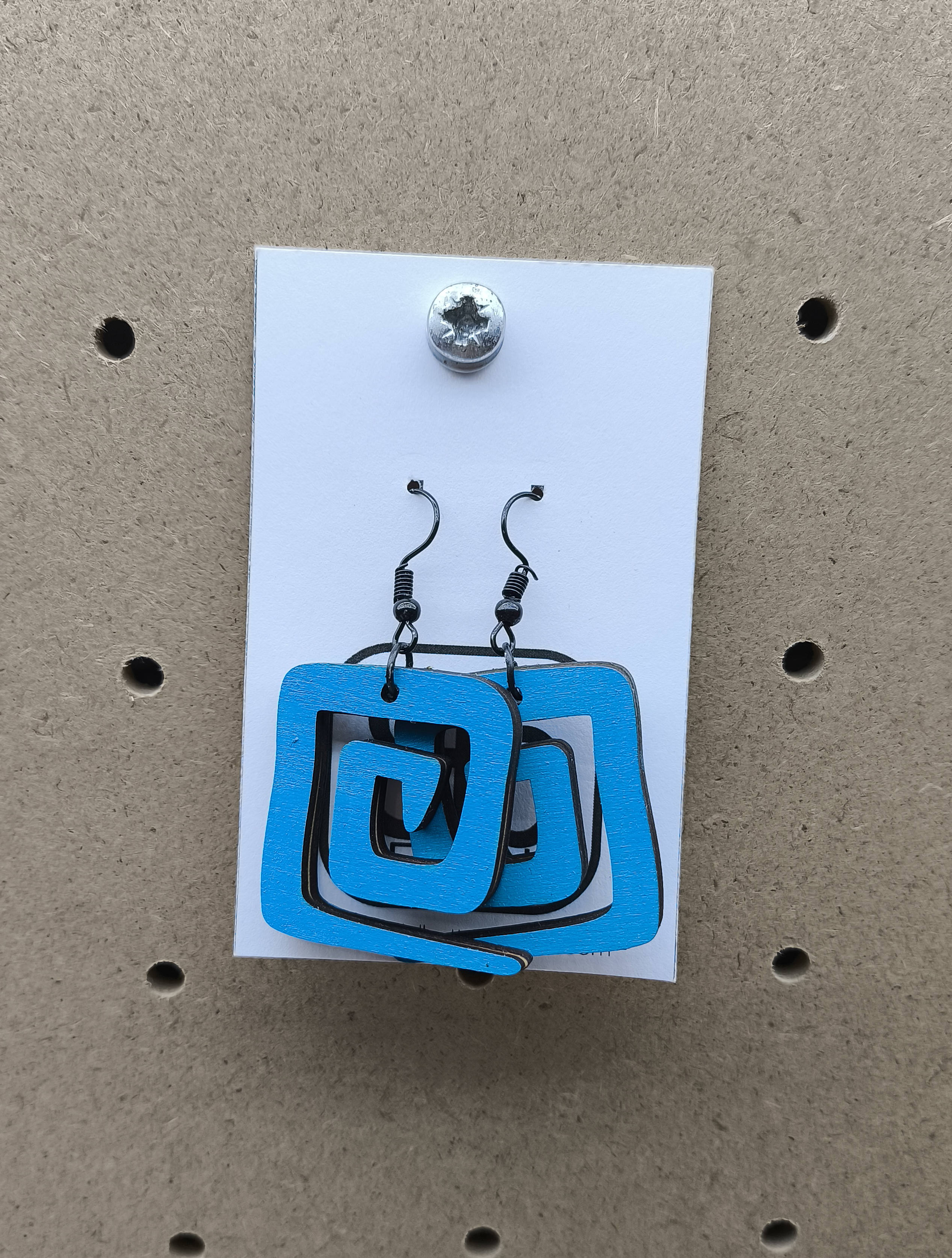 Geometric Wooden Earrings