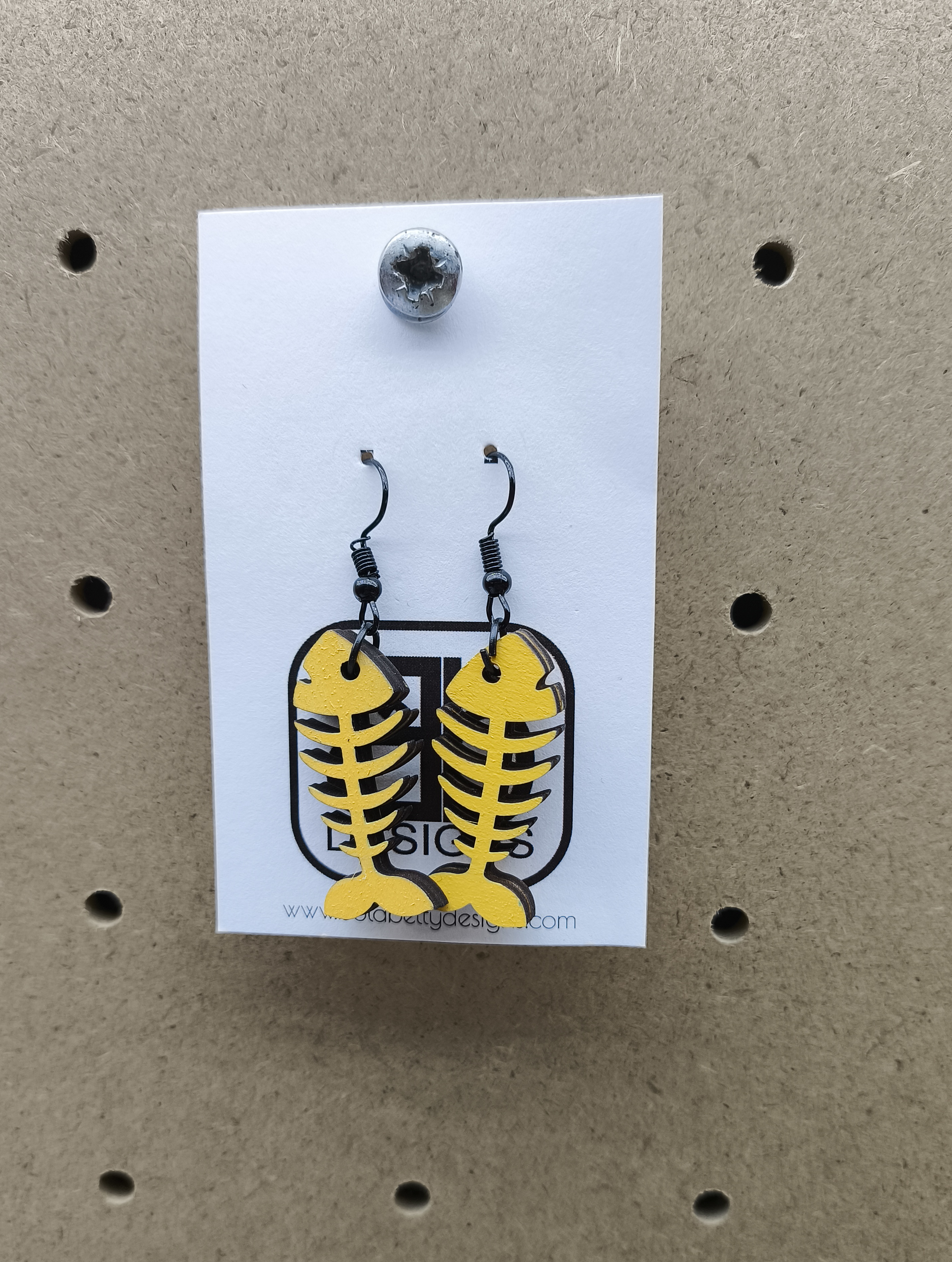 Fish Skeleton Earrings Style 3