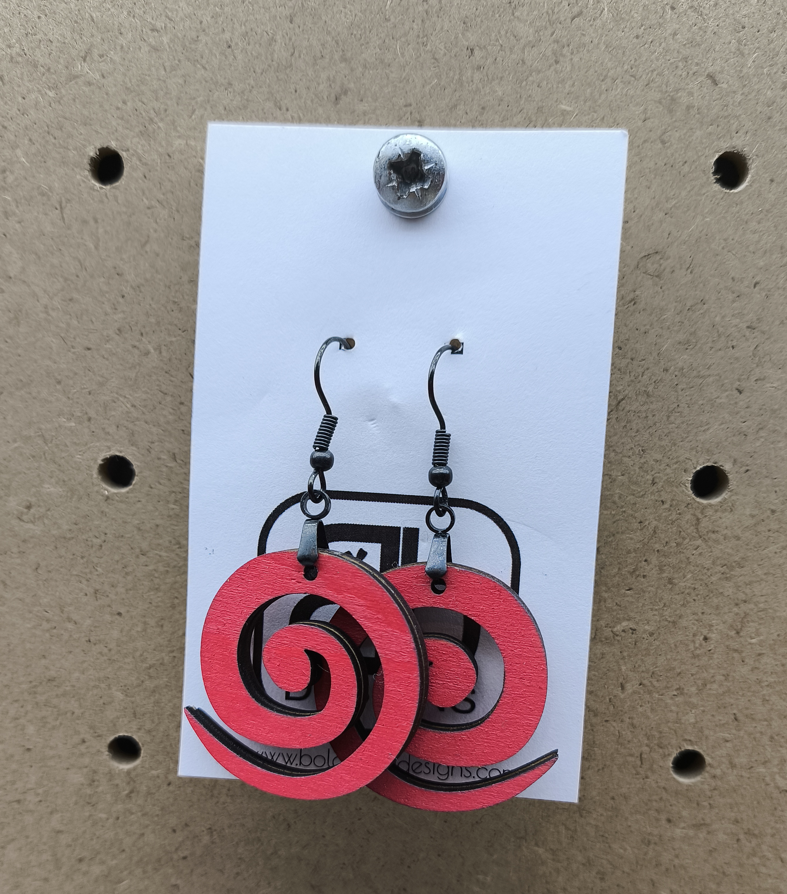Spiral Wooden Earrings