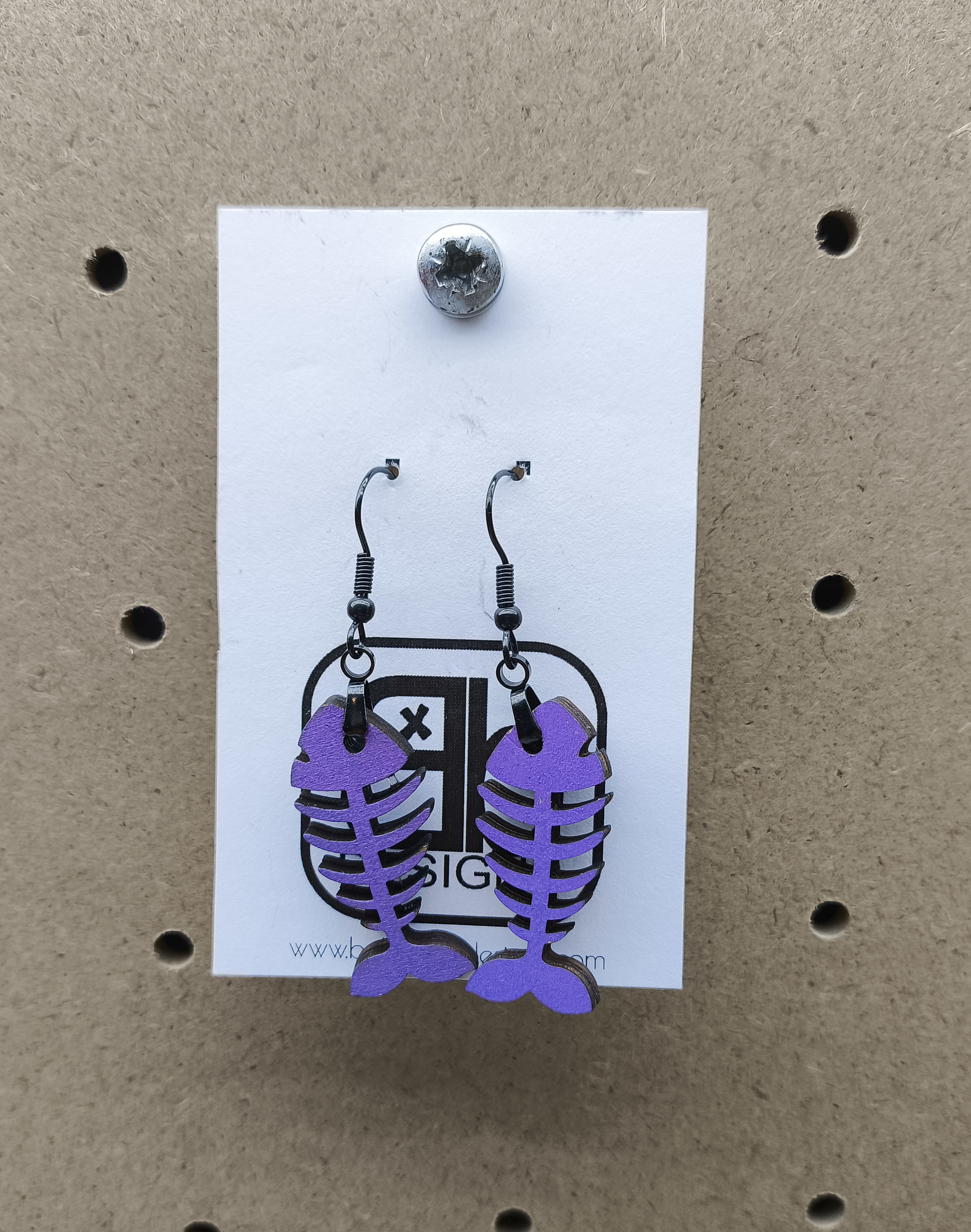 Fish Skeleton Earrings Style 3