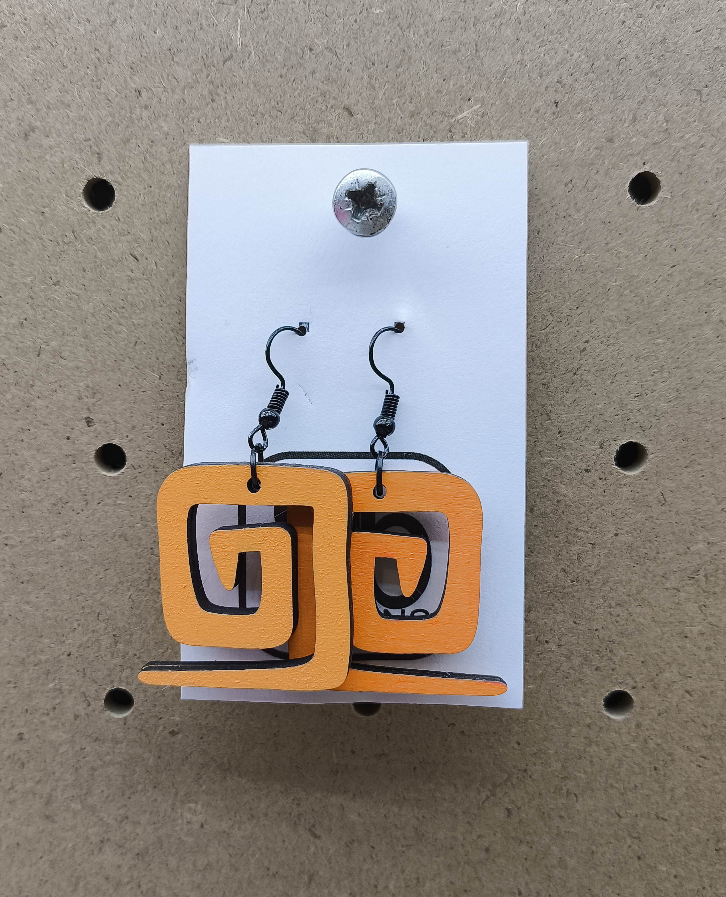 Geometric Wooden Earrings