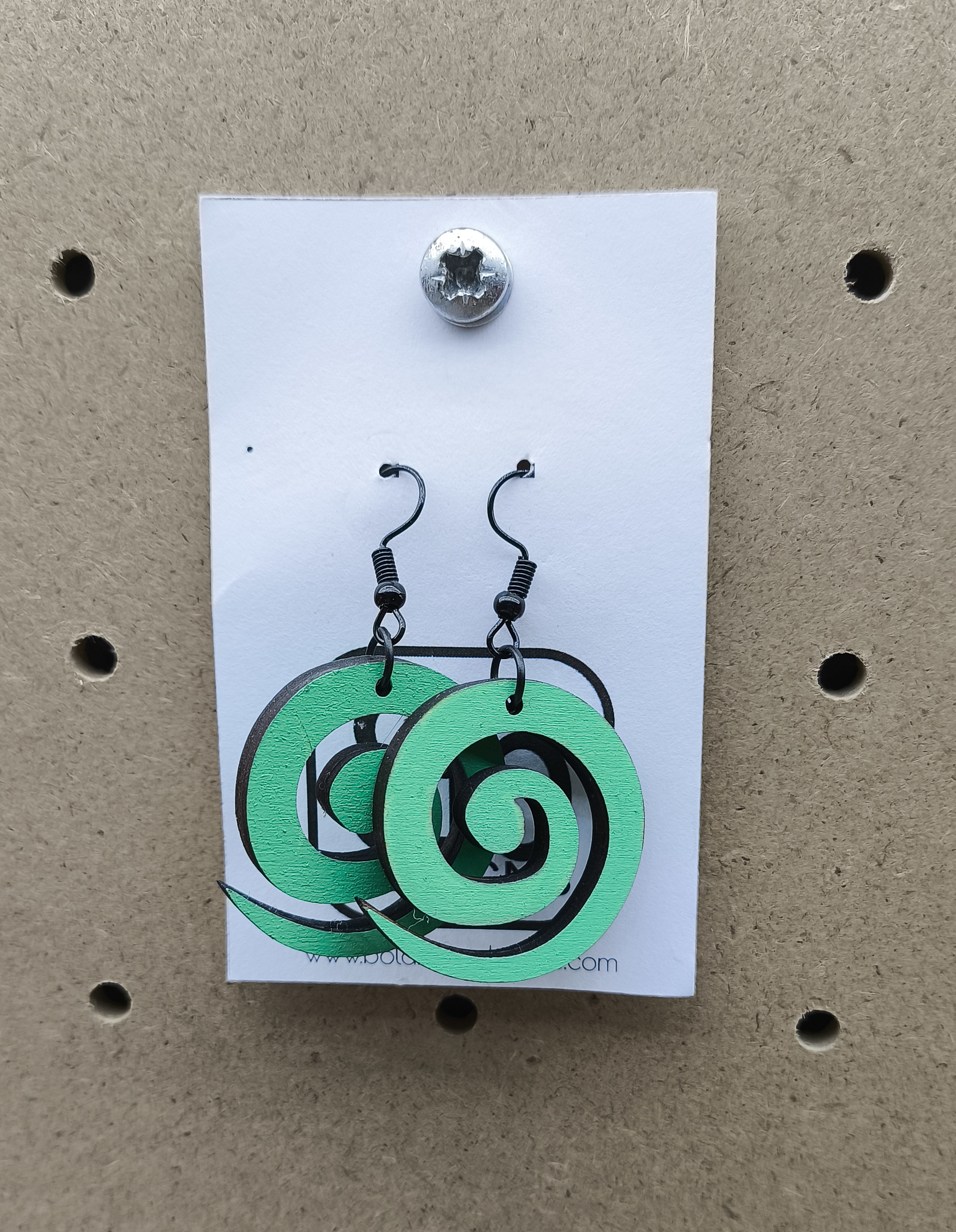 Spiral Wooden Earrings